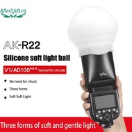 AF Flash Diffuser Dome Collapsible AK-R22 Silicone Soft Light For V1 Series Flashes AD100PRO AD200PR