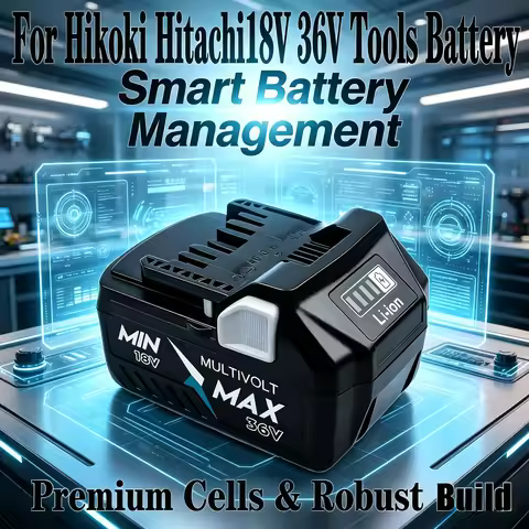 Industrial Grade 36V 6.8Ah Li-ion Replacement Battery for Hitachi HiKOKI BCL1815 BSL1860 - Fast Char