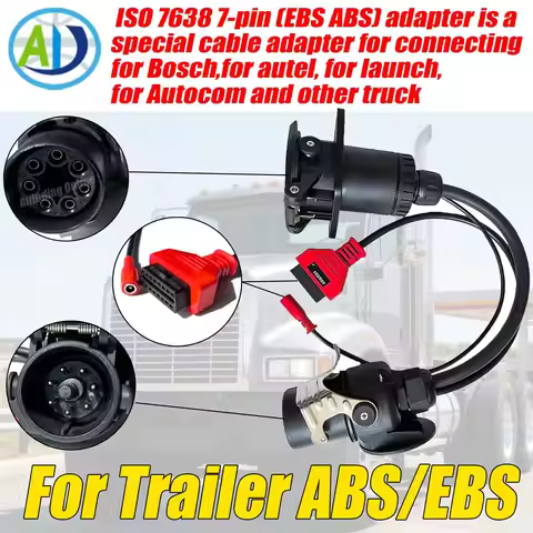 For Trailer ABS EBS ISO 7638 OBD Diagnostic Adapter for Bosch/Wabco Truck OBD2 Diagnostic Cable for