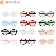 ADAMES Transparent Plastic Glasses, Doll Accessory Transparent Round Transparent Glasses, EXO Doll S