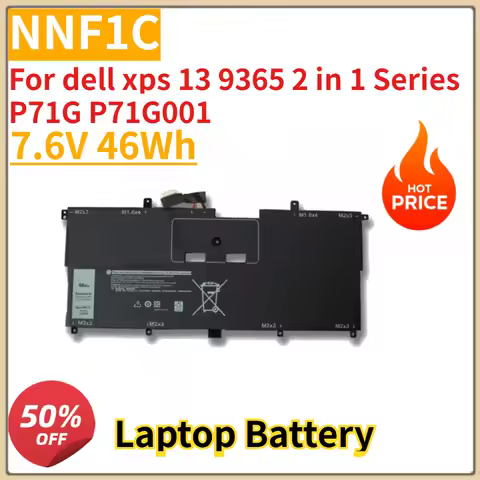 New 7.6V 46Wh Laptop battery NNF1C for dell xps 13 9365 2 in 1 Series P71G P71G001
