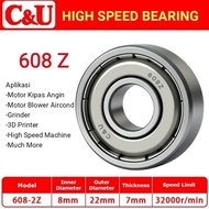 C&U Bearing 608Z High Speed Bearing Low Noise Bearing