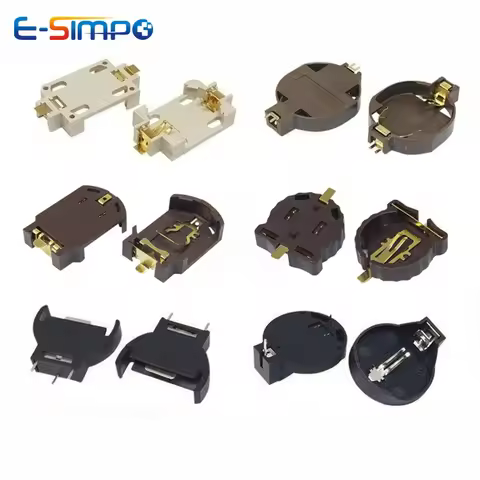 20pcs CR2032 3V CR2450 CR2025 Battery Socket BS-2 BS-6 BS-8 BS-10 Gold Vertical Horizontal DIP SMD B