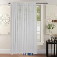 Informa 280X250 Cm Vitrase Curtain StripedBIG - White Window Curtain Thin Curtain Cover Fabric
