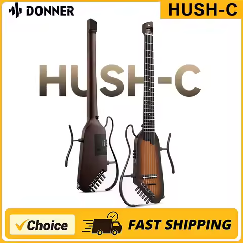 Donner HUSH-C Intelligent Silent Guitar Travel Portable Detachable Classical Nylon String Travel Gui