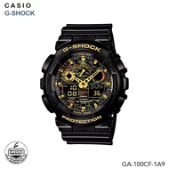Casio G-shock นาฬิกาข้อมือผู้ชาย สีดำ สายเรซิ่น GA-100CF Series รุ่น GA-100CF GA-100CF-1A GA-100CF-1