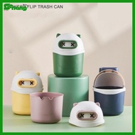 Cute Mini Dustbin Trash Can with Flip Lid – Compact Desktop Rubbish Bin Corak Comel Tong Sampah Meja