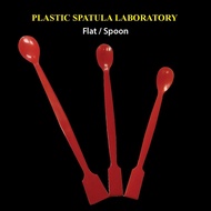 Plastic Lab Spatula Spoon Flat 15-20cm