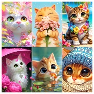 【PL】 Animals cats 5D Diamond Painting Set Square drill / Round drill Crystal Cross Stitch Full Diamo