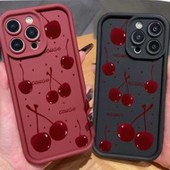 Red Polk Dot Cherry Shell For Oneplus 12 15 13 11 13T 8T 12R 11R 10R OnePlus Nord CE 5 4 3 2 Lite NO