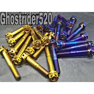 SCREW MUFFER EXHAUST M8X50 TITANIUM GOLD