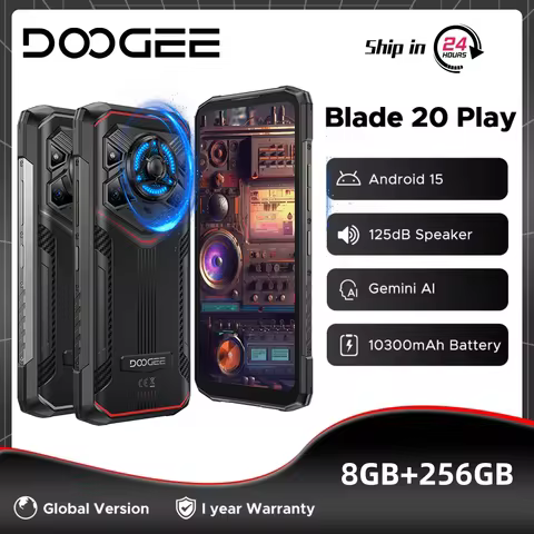 Global Version DOOGEE Blade20 Play 5G Rugged Phone 32GB(8+24) 256GB 6.6” HD+ 90Hz 10300mAh Battery 5