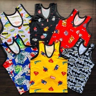 1PC SUMMER PAMBAHAY SLEEVELESS SANDO BABY KIDS BOY W/ CARTOON CHARACTER Print FOR 6MOS-12 YRS OLD