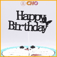 CHO Happy Birthday English Cake ert Glitter Stars ert Cake Decorative Plastic Baking