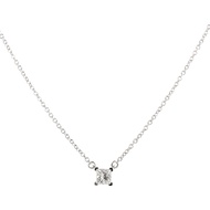 【二手】蒂芙尼 (Tiffany & Co.) 單鑽項鍊，950鉑金