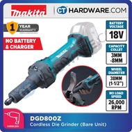 MAKITA DGD800Z 8MM (1/4") CORDLESS DIE GRINDER WITHOUT BATTERY & CHARGER