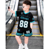 (new model) honeycomb cotton boys' sportswear set size 9-45kg (ms64)