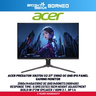 ACER PREDATOR XB273U X2 27" 210HZ OC QHD IPS Panel - Gaming Monitor