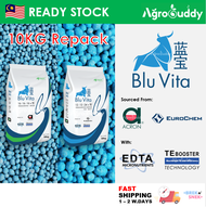 [10kg] AgroBuddy Fertitrade Ag-Tech Blu Vita Baja Sebatian Import Gemuk Subur Bunga Buah 16-16-16 12-12-24 | 欧洲特级蓝宝进口复合肥