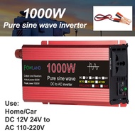 Power Inverter 3000W 2200W 1600W 1000W Pure Sine Wave Inverter DC 12V 24V To AC 110V 220V Voltage Transformer Car Converter