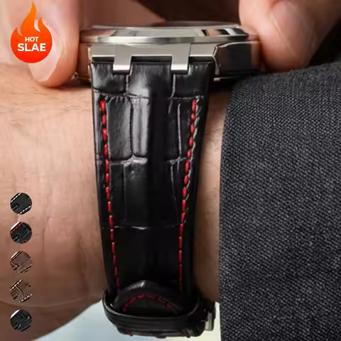 28MM Luxury Cow Leather Watchband for AP Series 15710 15703 15706 26470 26471 26474 Soft 28mm Watch 