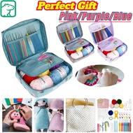 59pcs Ergonomic Beginner Crochet Tools Gift Set - Alat Mengait Pegangan Soft Grip Untuk Pembinaan Kr