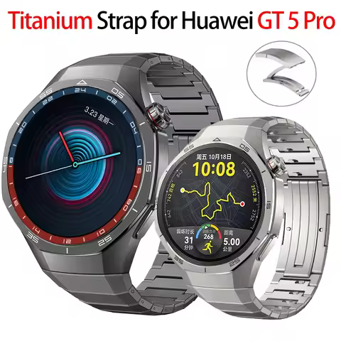 No Gaps Luxury Titanium Alloy Strap for Huawei Watch GT 5 Pro Metal Bracelet for Huawei Watch GT 5 P