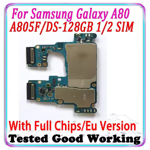 100% Tested For Samsung Galaxy A80 A805FD A805DS Motherboard Full Chips Logic Board Circuit Mainrboa