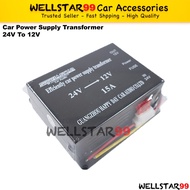 Car DC 24V to 12V 15A Power Supply Voltage Step Down Transformer Converter Power Buck For Truck Bus 