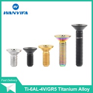 Wanyifa Titanium Bolt  Hex Screw M5 x 10 12 15 20 25 30mm Flat Head for Bike Accessories Bicycle Parts Ti Fasteners 1pcs