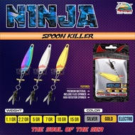 RIPTIDE NINJA SPOON KILLER WITH FLIES SPINNER WEIGHT 1.1 2.2 5 7 GRAMS Fishing BAIT LURE SPOON FLY F