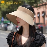 MXMUSTY Empty Top Hat, UV Protection Large Brim Sense Sun Hat, UV-Proof Sun Hat High-Grade Fashionable Foldable Fisherman Hat Hiking