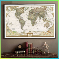 BEST SELLER Poster Peta Dunia Large Vintage World Map 103x69cm / Poster Peta Dunia Large Vintage Wor