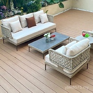 Courtyard Leisure Coffee Table Villa Chair Outdoor Rattan Combination Double Furniture Sun Room Sofa