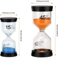 HOZEON 8 Pack Sand Timer Set, Plastic Hourglass Sand Timer, Colorful Sandglass Hourglass Sand Clock 