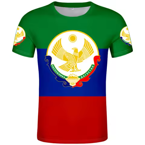 Dagestan Shirt Free Custom Made Name Number Makhachkala T-shirt Print Flag Diy Russian Russia Rossiy