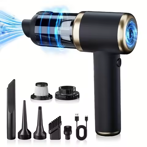 Handheld Car Vacuum Cleaner 18000PA Cordless Portable 2 in 1 Air Duster and Vacuum Multi Nozzles 120