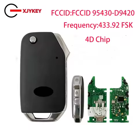Original PCB 3 Button Flip Remote Key FCCID 95430-D9420 4D Chip 433.92 FSK Contorl For KIA Sportage 