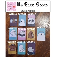We Bare Bears ezlink stickers (Rough surface/glossy)