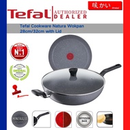 Tefal Natura 32cm Non Stick Wokpan + Glass Lid B22694 Deep Wok Stir Fry Pan Pot Kuali Periuk Belanga