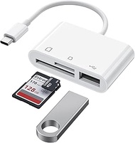 USB C to Micro SD TF Memory Card Reader, 3-in-1 USB C Card Read Compatible with iPad Pro, MacBook Pr
