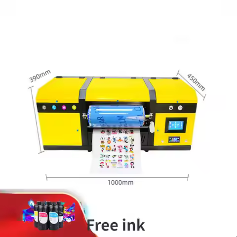 Dtf Uv Impresora 30 Cm Label Printer Uv Inkjet White Roll to Roll 13" 2 in 1 Dual Heads A3 Mini Uvd 