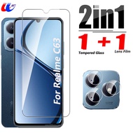 กระจกสำหรับ Realme C63กระจกเทมเปอร์ฟิล์มเลนส์ปกป้องหน้าจอสำหรับ Realme C63 C 63 63C Realme C63 6.75น