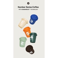 SATURNBIRD Number Series Coffee 1‑6  6 Flavors Mix (6 Mini Cups) Cold Brew Instant Coffee