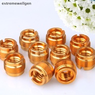 [extremewellgen] 5Pcs/Set Microphone Mic Screw Clip Thread Adaptor 3/8" To 5/8" Connector Golden @#T