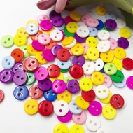 100pcs New 8mm 2 holes Plastic Button / Sewing lots Mix  PT12