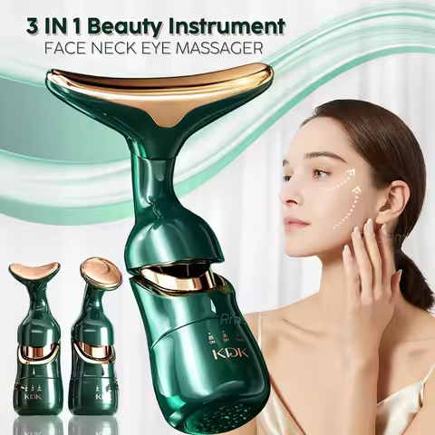 3 In 1 Facial Lifting Device Neck Eye Massage Face Slimmer EMS Beauty Skin Tightening Anti Aging Fac