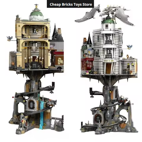 Cheapest 4803Pcs Gringotted Wizarding Bank Collectors Edition Building Block Model Birthday Christma