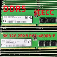 SK Hynix ของแท้โมดูลหน่วยความจำของแรมเซิร์ฟเวอร์สำหรับ DDR5 ECC UDIMM บริสุทธิ์ PC5-4800B 2RX8 32กรั