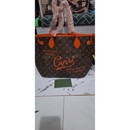 Elva orange jumbo tote bag